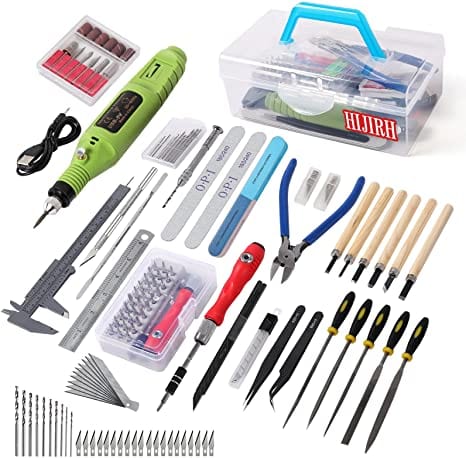 87 PCS Post Processing ToolKit Compatible for Modelling Basic Tools for  Model Kit Building Beginner Hobby Model Assemble Building with Duty Plastic  Container